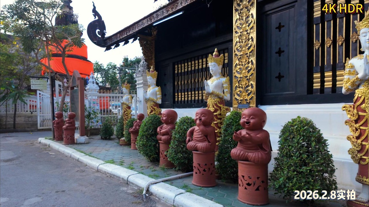 🇹🇭 Chiang Mai Old City Walking Tour 清迈古城真实街头漫步｜No Music • Real Street Sounds