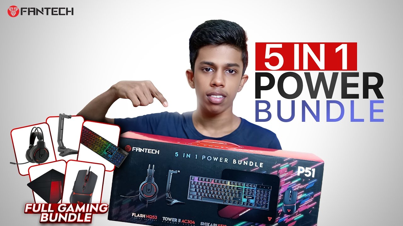 FANTECH 5 IN 1 POWER BUNDLE - Unboxing & Review in Sinhala