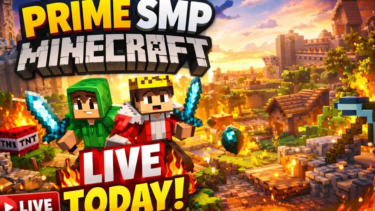 PRIME SMP LIVE 🔴 | Aaj Dophar Full PvP & Survival 😱 #minecraftlive #shortslive