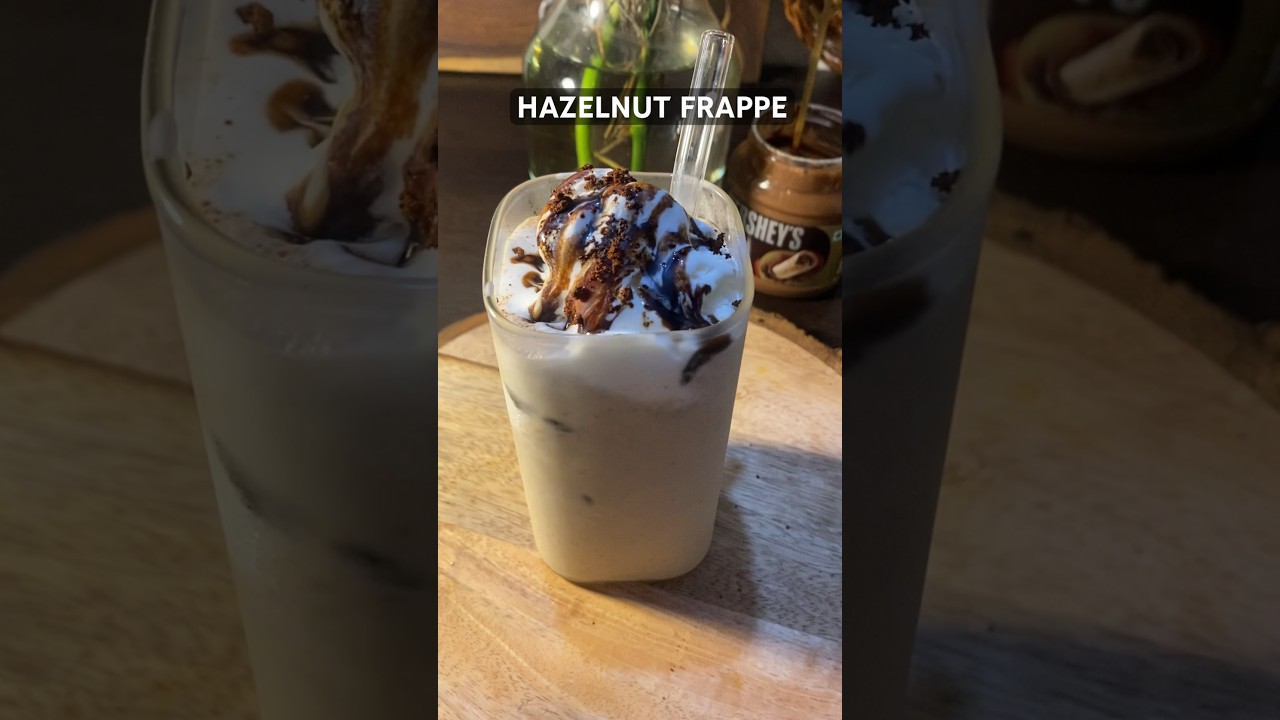 || HAZELNUT FRAPPE || #shorts #youtubeshorts #frappucino #cookingchannel #coldcoffee #homemadefood