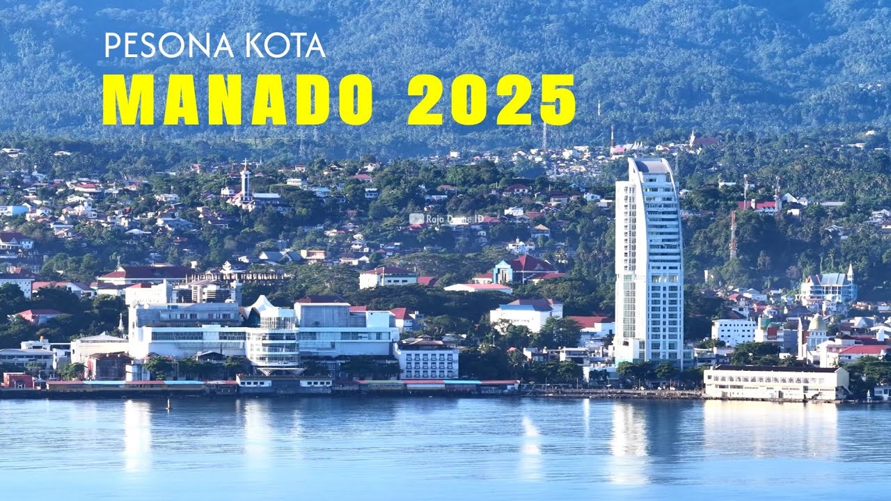 Suasana Kota Manado Pagi Hari dari Udara Dengan Drone, Terbaru 2025