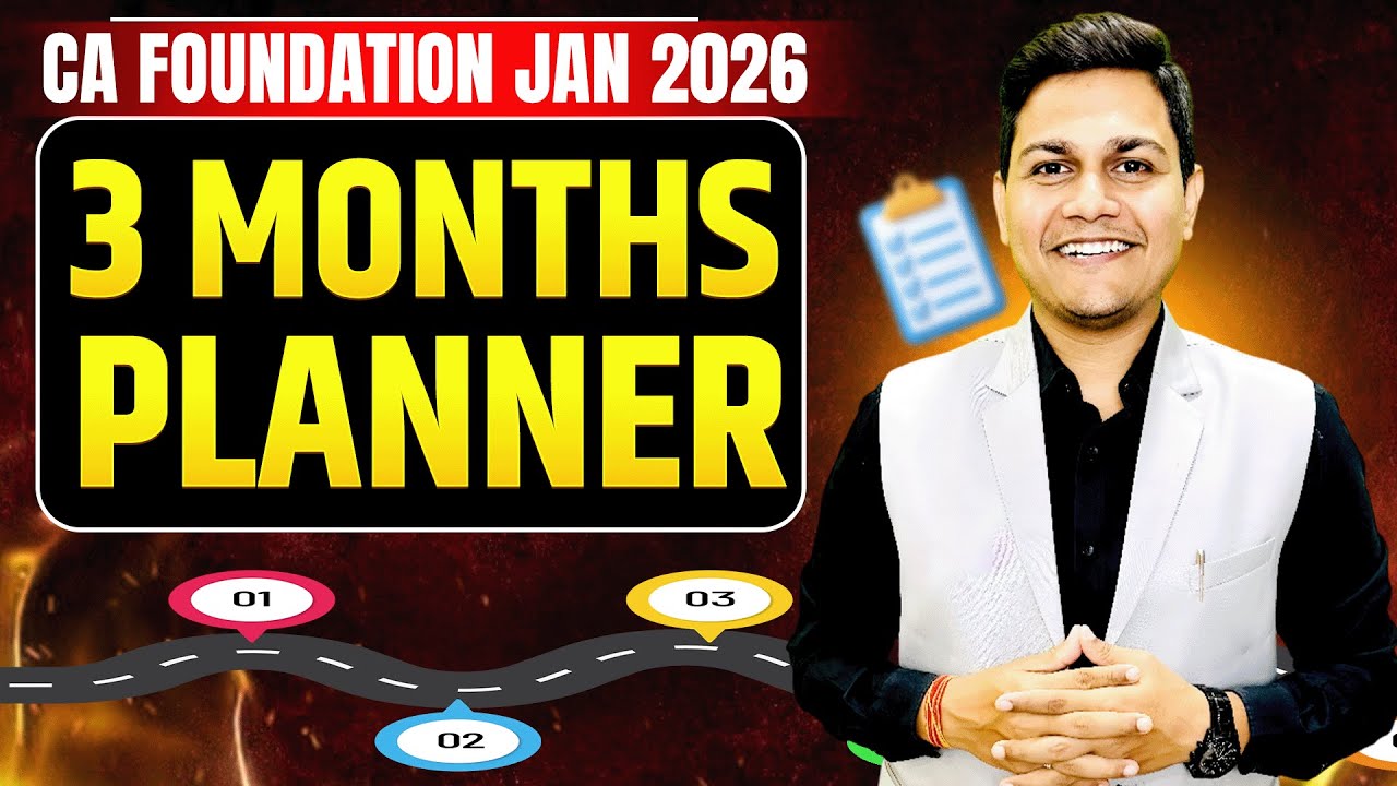 🔥3 Months Smart Strategy | Jan 26 | CA Foundation | 100 Days Planner | CA Nikesh Agrawal📌
