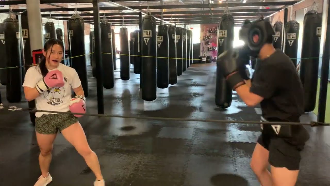 Amateur Boxer thinks he's too good to Punch a Girl pt.2