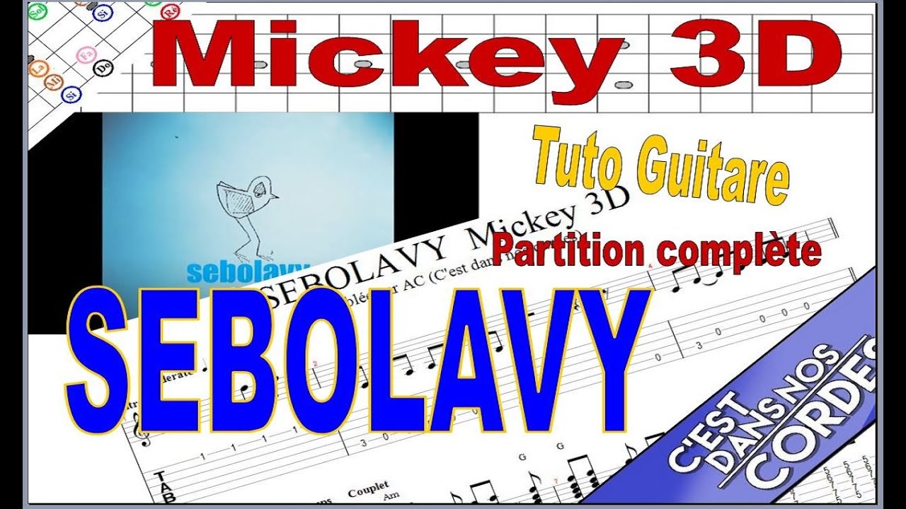 Mickey 3D / SEBOLAVY / Tuto Guitare (Tabs)