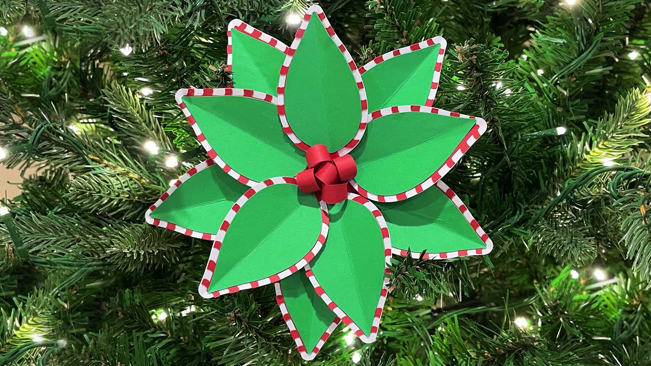 Candy Cane 3D Paper Flower