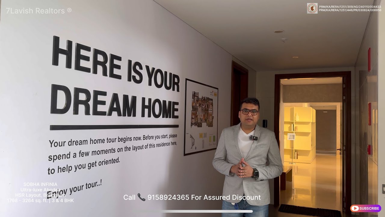 SOBHA INFINIA New Launch At HSR Layout Bengaluru | Luxury 3 & 4BHK Sample Flat Video | Limited Units