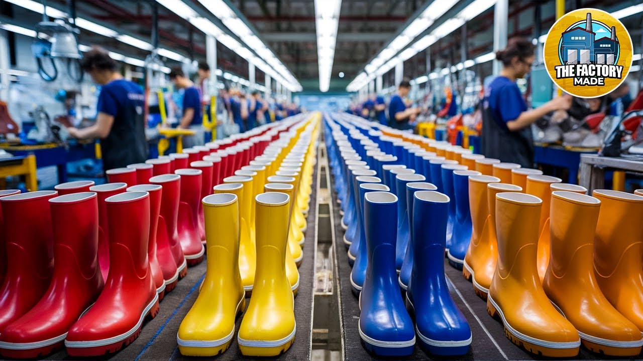 Process of making RUBBER SHOES in Factory || Rain Shoes