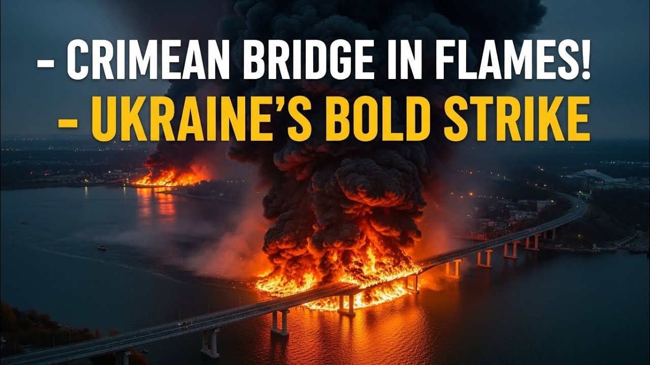 Ukraine&rsquo;s Bold Strike! Crimean Bridge in Flames