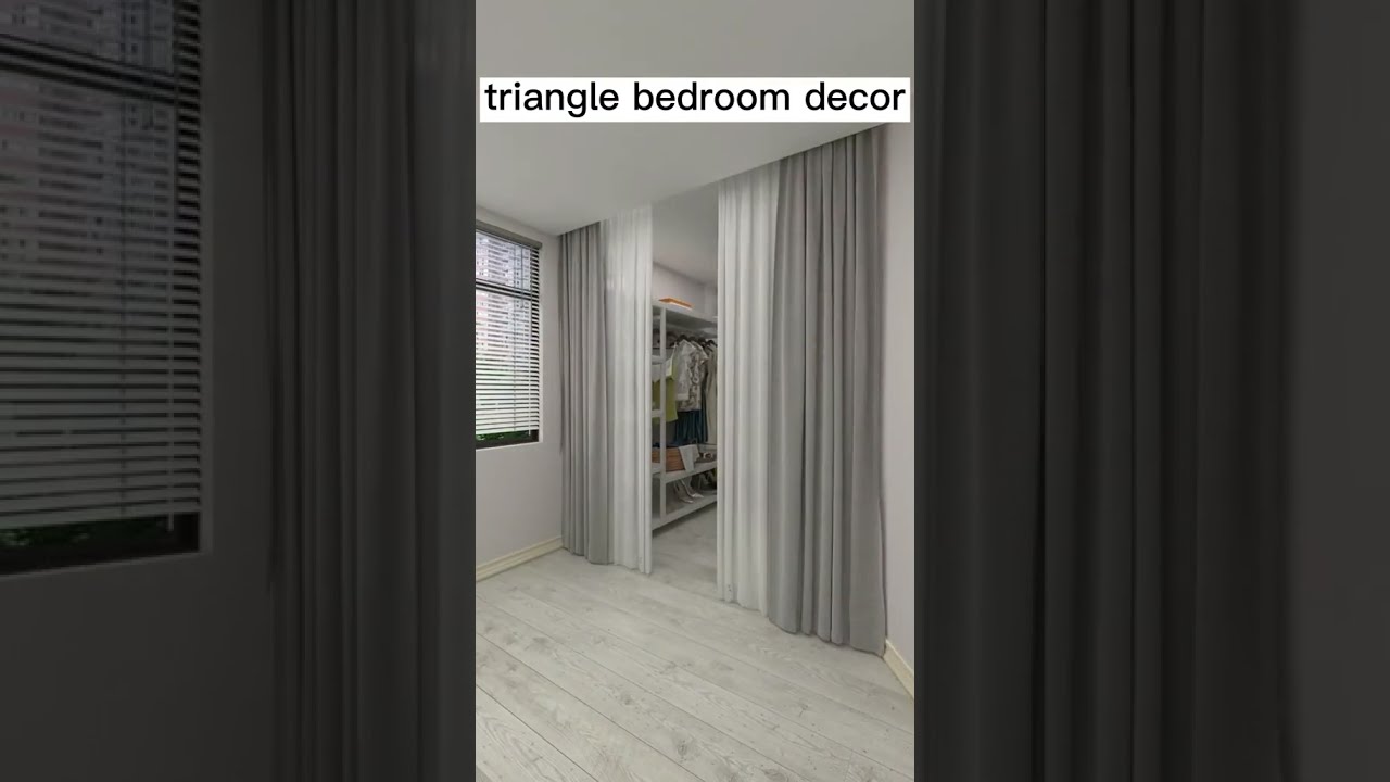 Triangle Bedroom Decor Design, #Home Design #House Design #Stylish World