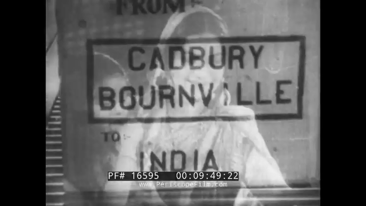 Шоколадная фабрика Cadbury 1930-х годов в Бурнвилле, Великобритания. Фильм о солодовом напитке BO...