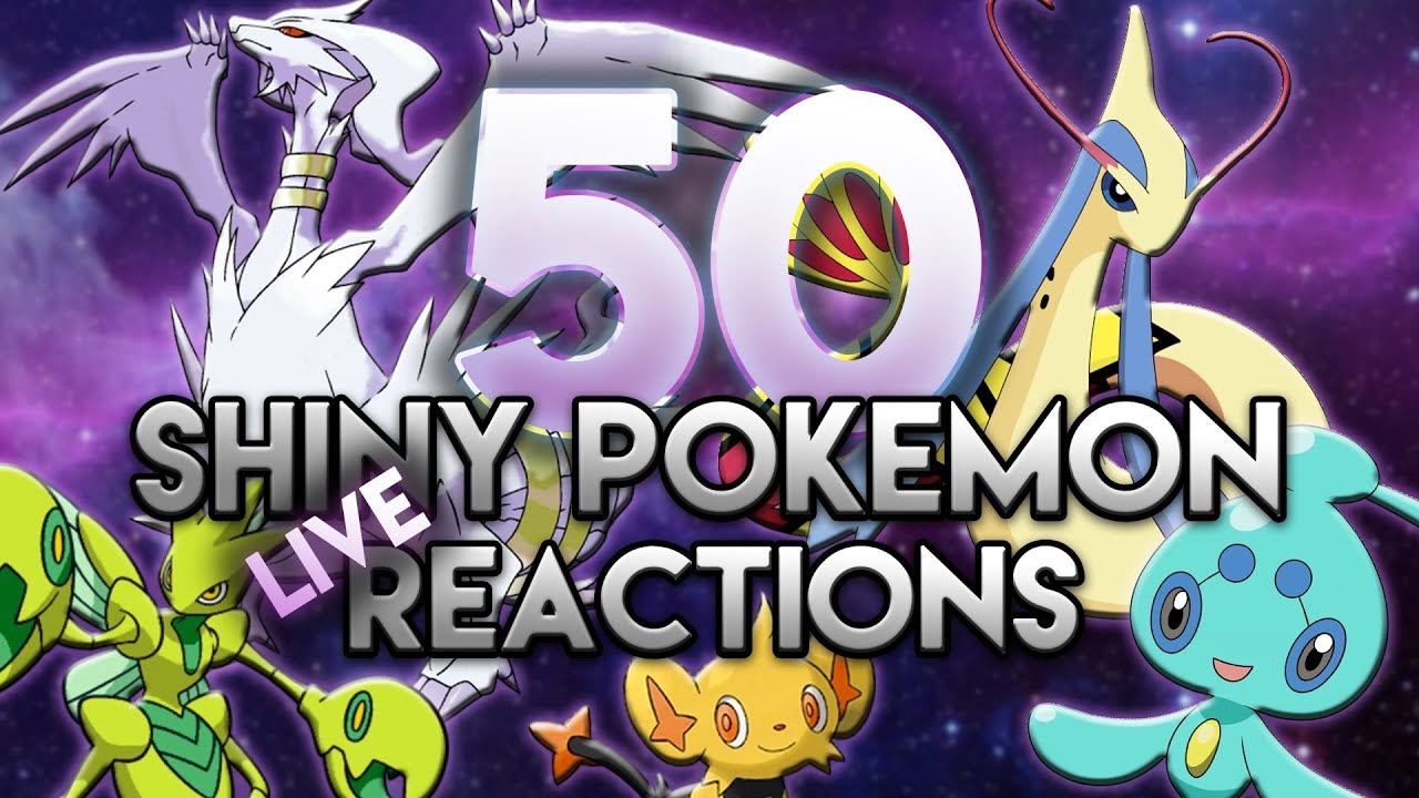 50 Pokemon shiny live reaction ! Pokemon XY / ROSA / Soleil Lune shiny montage
