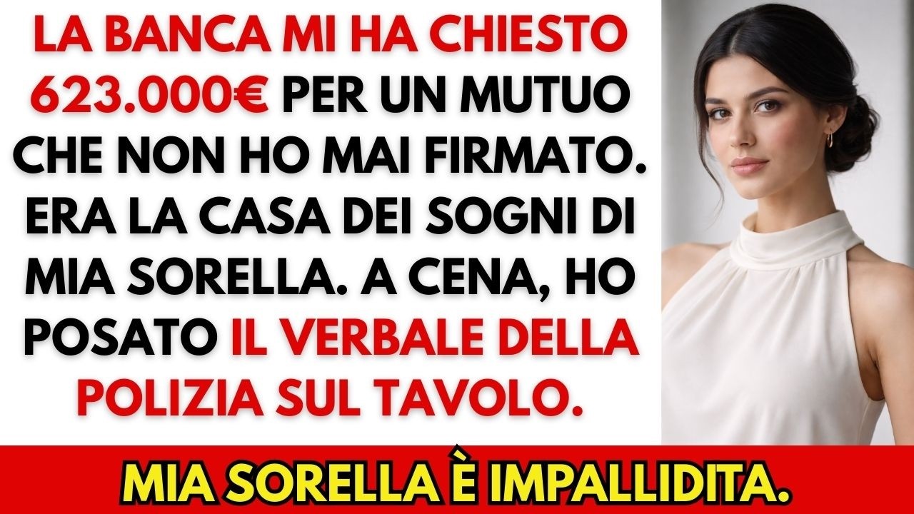 Mia sorella ha fatto un mutuo da 623.000€ a mio nome. I miei genitori mi hanno pregata di tacere.