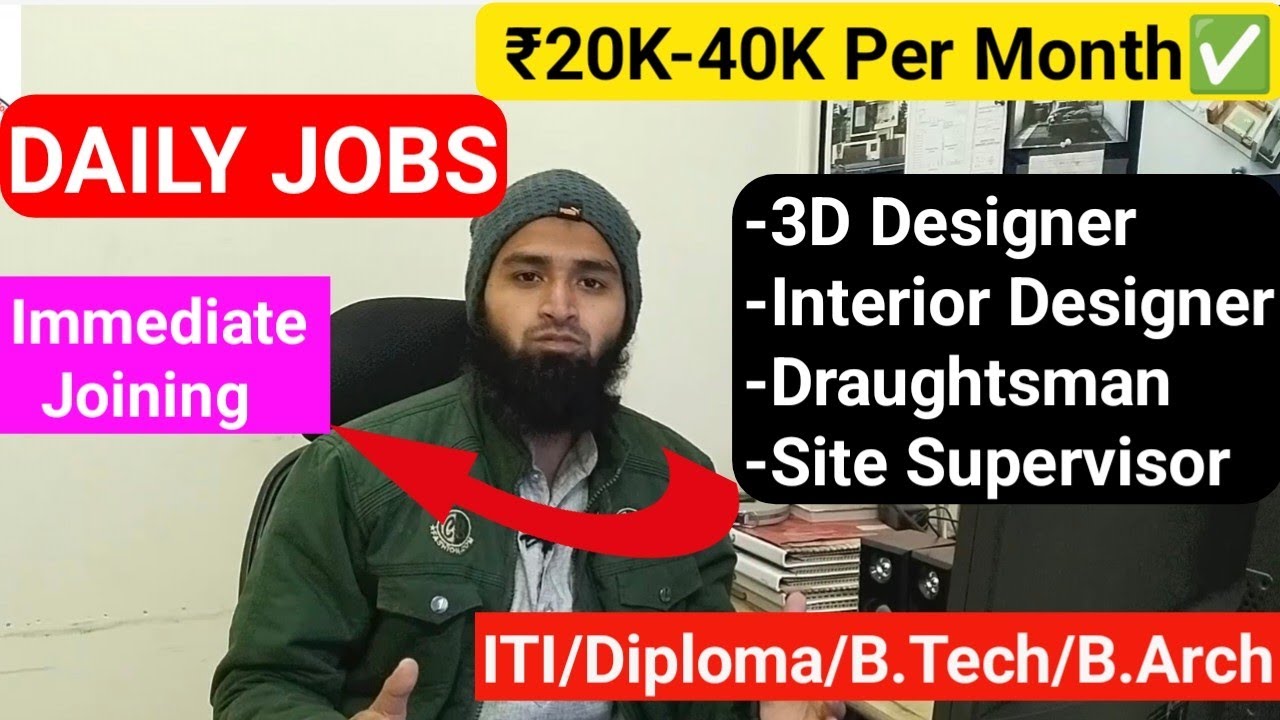 3D Designer | Interior designer | Draughtsman | Site Supervisor | Jobs | Engineering jobs