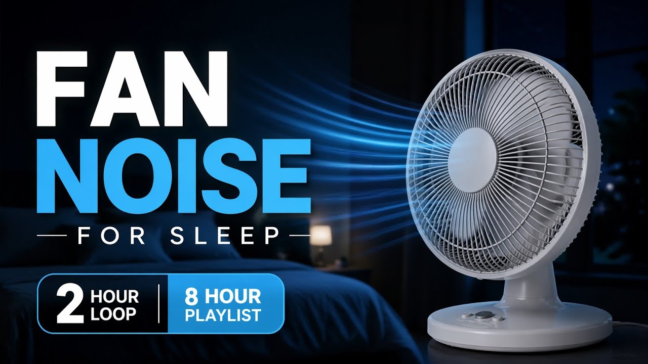Wall Fan White Noise for Sleep – 2 Hours