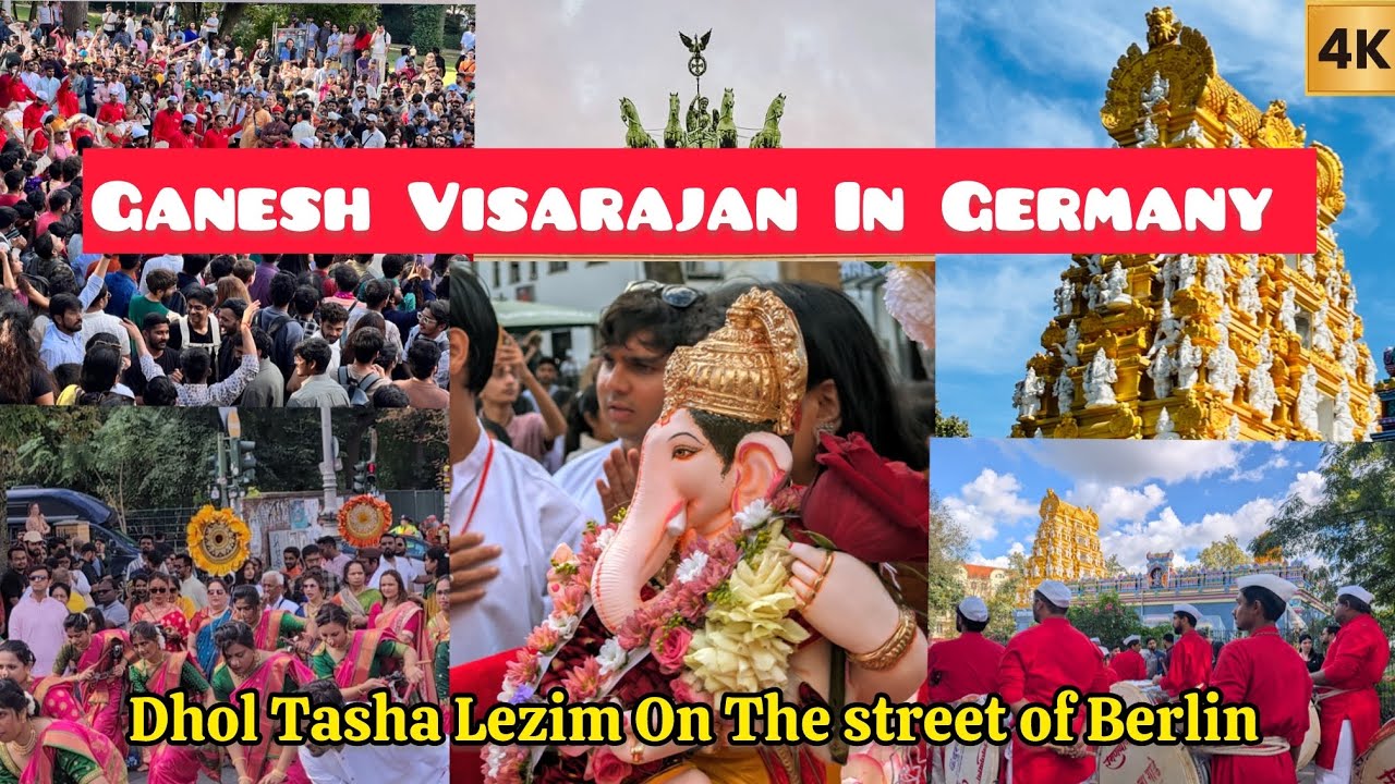 Germany's Best Ganpati Visarjan at Berlin 2025 | Biggest Ganpati Visarjan in Berlin 🇩🇪 |ಗಣೇಶೋತ್ಸ