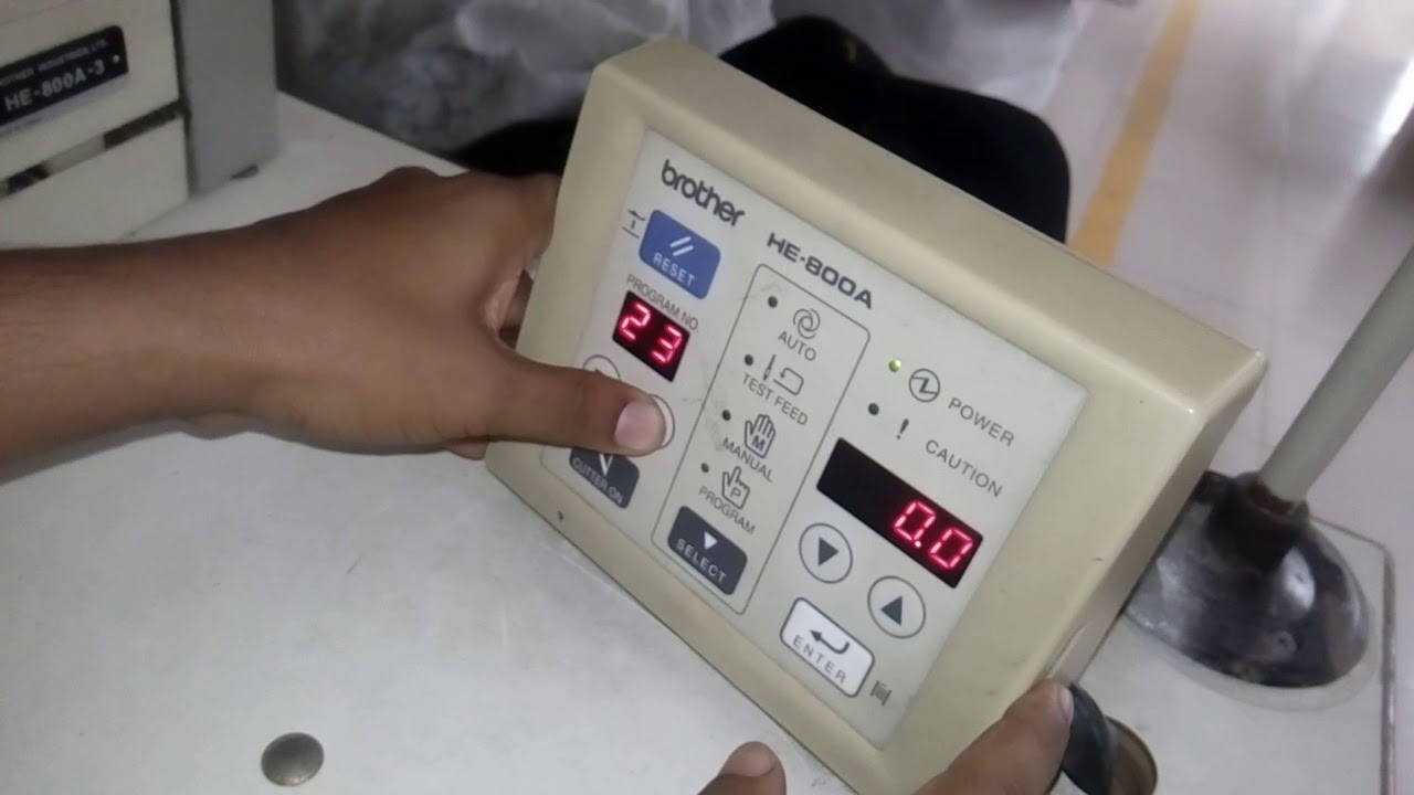 BROTHER (HE800A) CYCLE PROGRAM