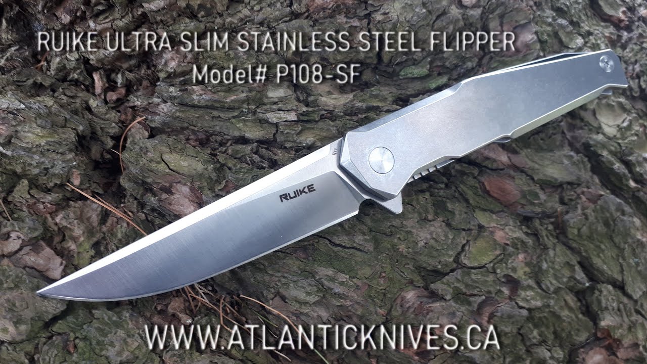 Ruike Ultra Slim Stainless Steel Flipper Knife Review - Model# P108-SF