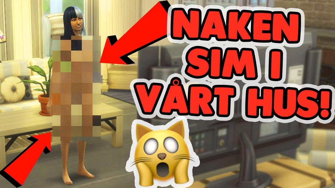 En naken sim i vårt hus!😂 The sims 4 svenska