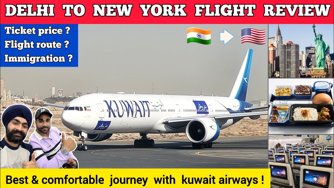 Delhi to new york flight review | Kuwait airways delhi to new york flight | Delhi to usa flight