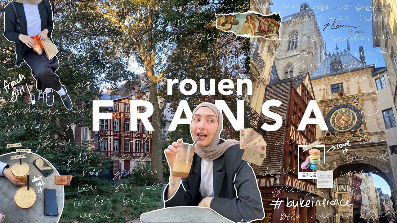 Rouen Fransa / makaron , kilise ve kahve