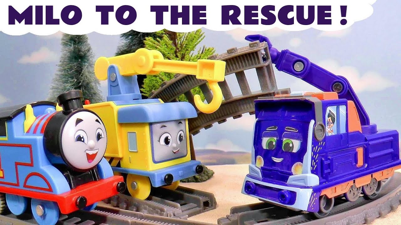 Mighty Express Milo Toy Rescue Story with All Engines Go Carly