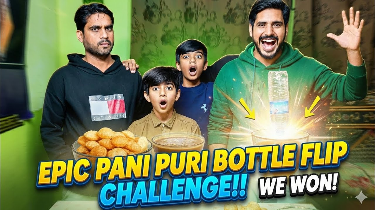 Epic Pani Puri Bottle Flip Challenge 😱 | Last Try Was INSANE!