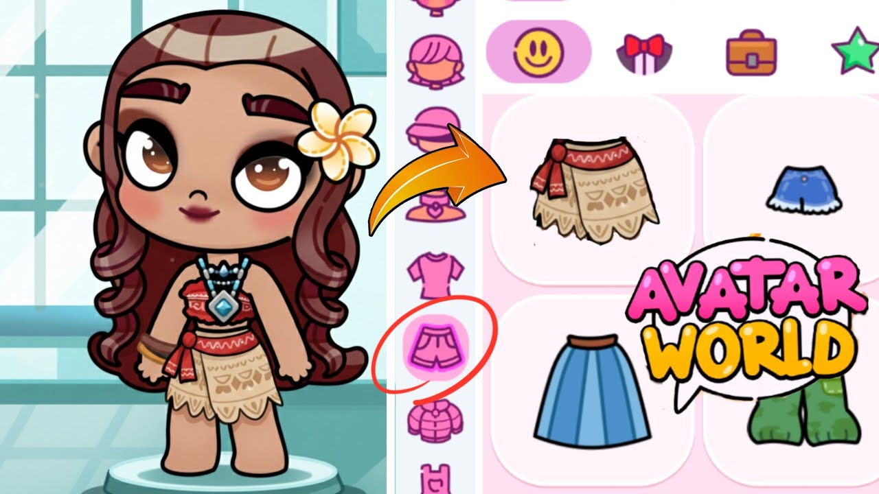 UNLOCK!🔓🤩 NEW MOANA OUTFITS|For free in Avatarworld 