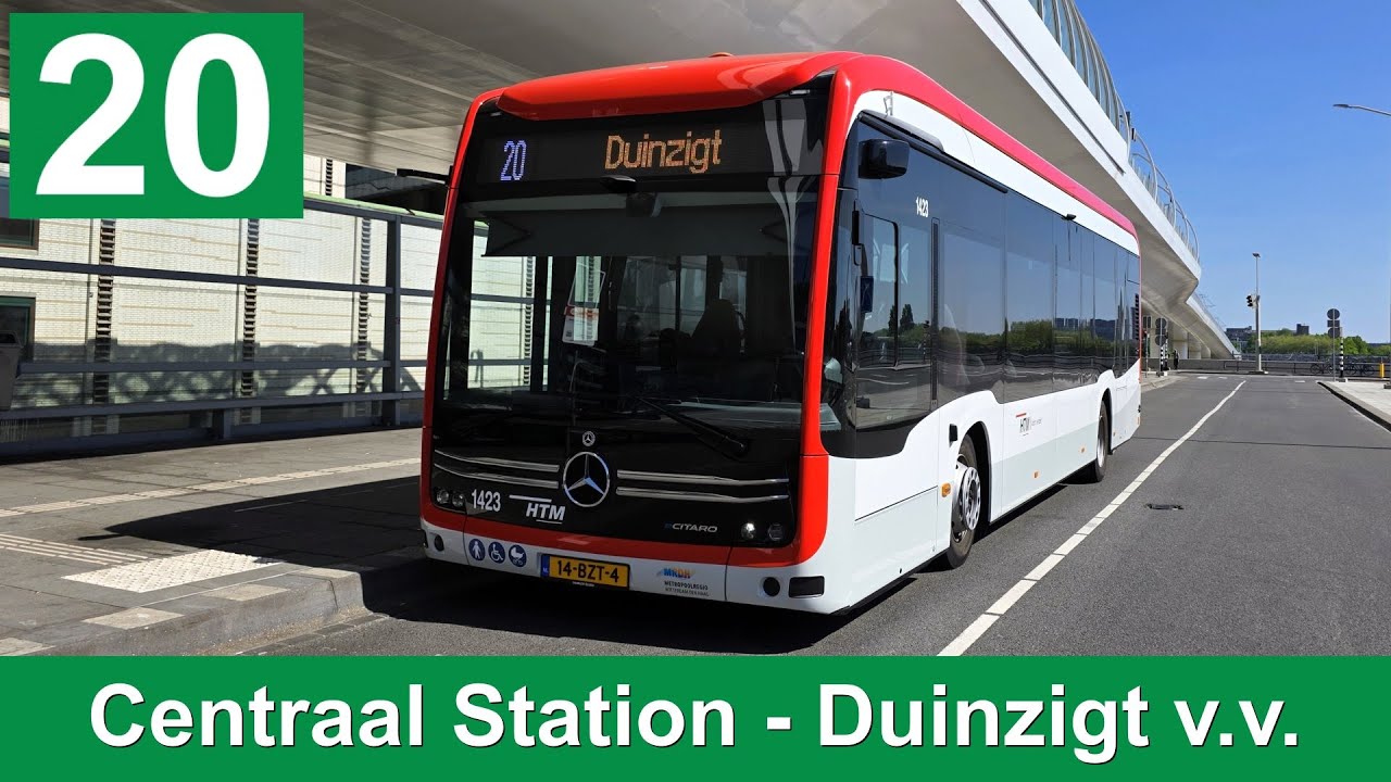 HTM lijn 20: Garage Telexstraat - Den Haag Centraal - Duinzigt v.v. | HTM 1423 | 2025