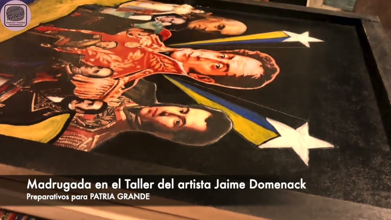 PATRIA GRANDE | Individual de Jaime Domenack | Taller del artista | Preparativos nocturnos | Collage