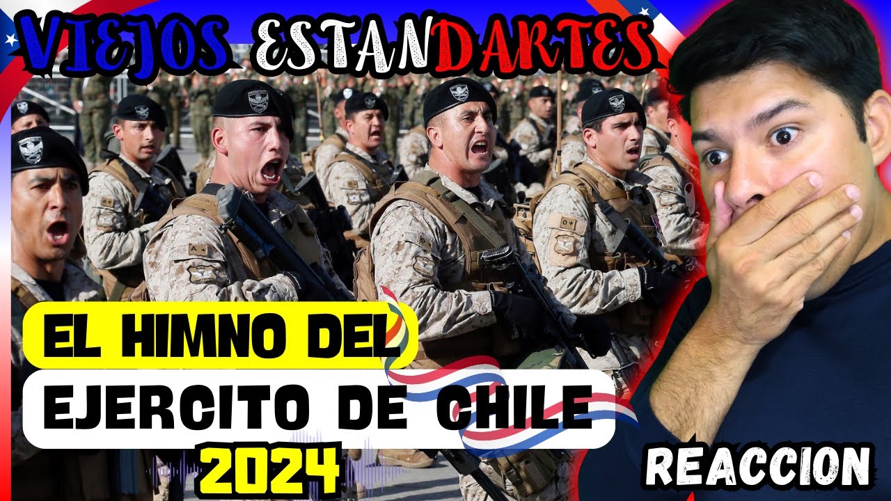 VENEZOLANO Reacciona al HIMNO LOS VIEJOS ESTANDARTES del ejercito de CHILE 2024 - IMPRESIONANTE
