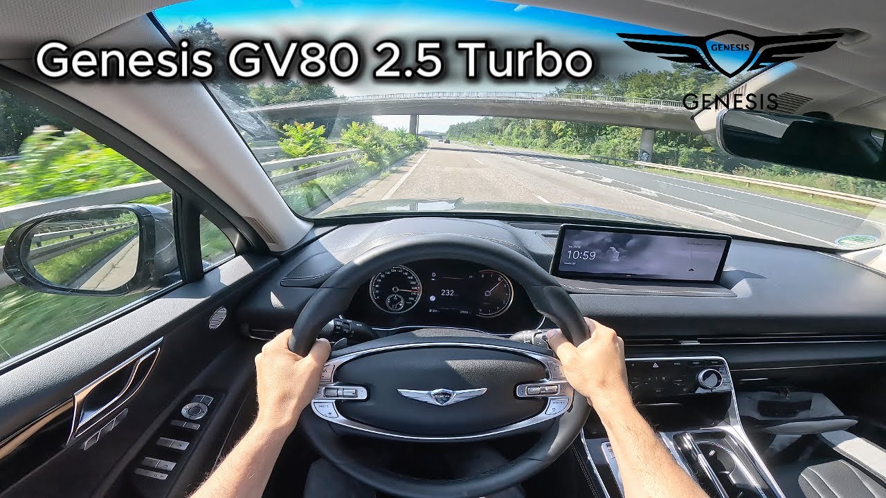 2022 Genesis GV80 AWD 2.5 Turbo (300 hp) - On the German Autobahn