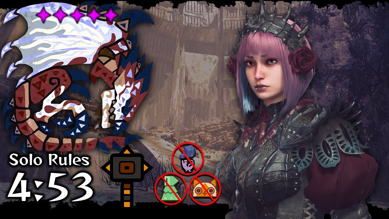 5✦ Guardian Rathalos Vs. Hammer - 5★ 護竜リオレウス ハンマー ソロ オトモなし＋蝕攻の装衣なし【MHWilds】
