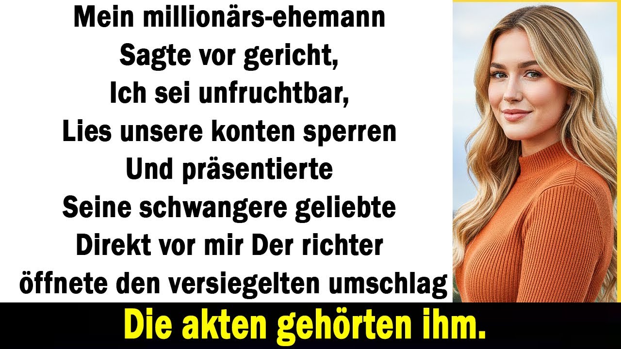 Vor Gericht nannte mich mein Millionärs-Mann unfruchtbar – dann öffnete der Richter den Umschlag …**