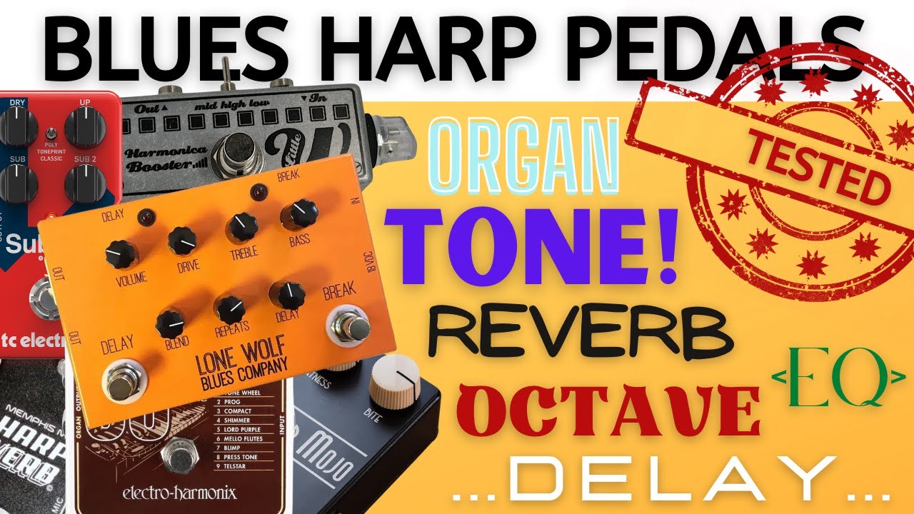 Popular Harmonica Pedals TESTED | Tone, Delay, Reverb, Octave & Organ Pedal Demos for Blues Harp