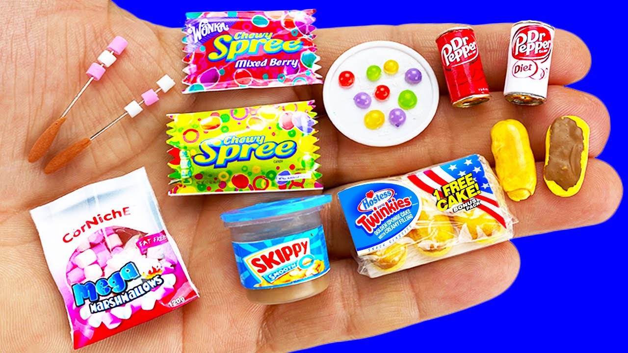 23 DIY MINIATURE FOOD MARSHMALLOW, SPONGE CAKE, PEANUT PASTE, DR PEPPER AND MORE WONDERFUL MINIATURE