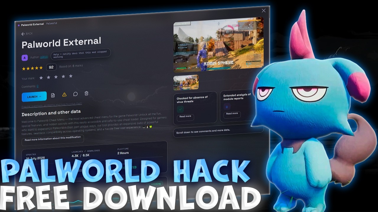 PALWORLD HACK / CHEAT PALWORLD MOD MENU / AUTOFARM & SPEEDHACK / 1.0 VERSION [UPDATED 2026]