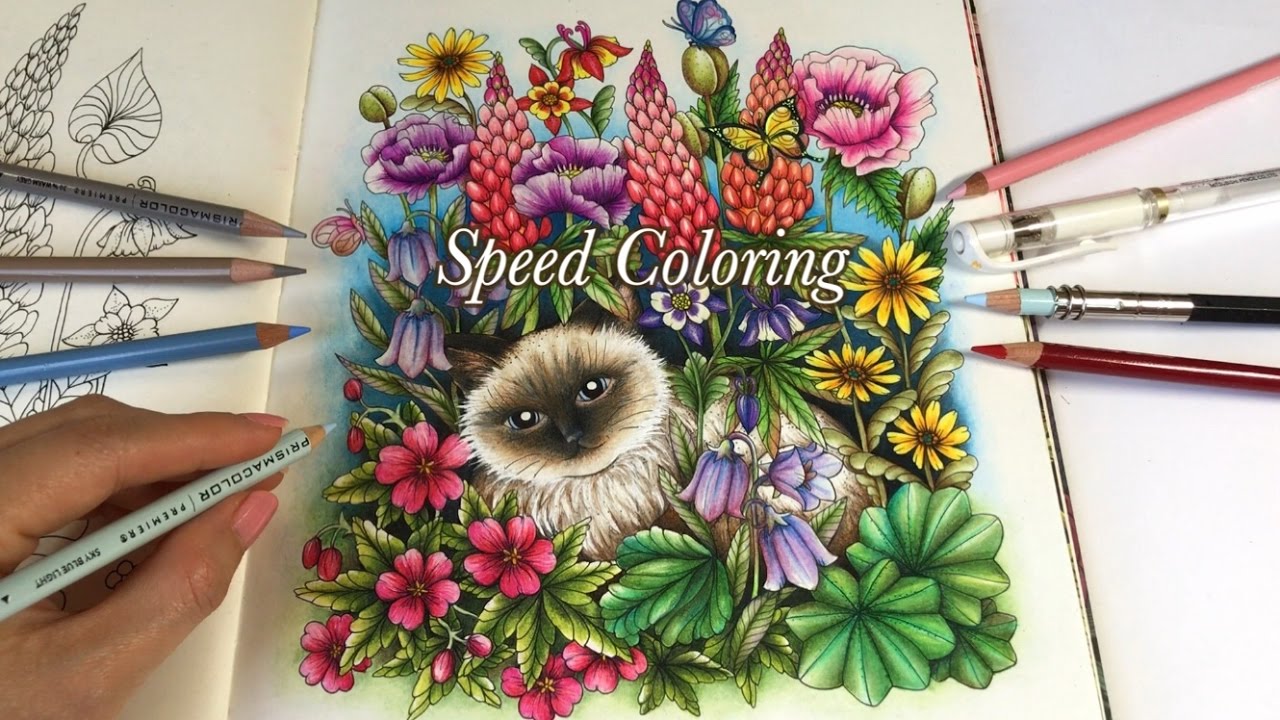 Speed Coloring - Magical Garden | Blomstermandala Coloring Book