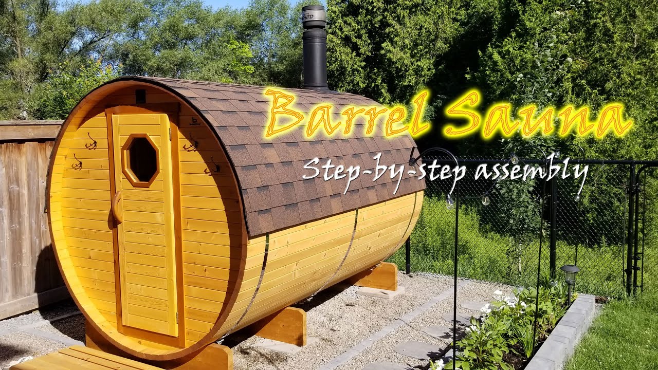 Barrel Sauna, step-by-step assembly