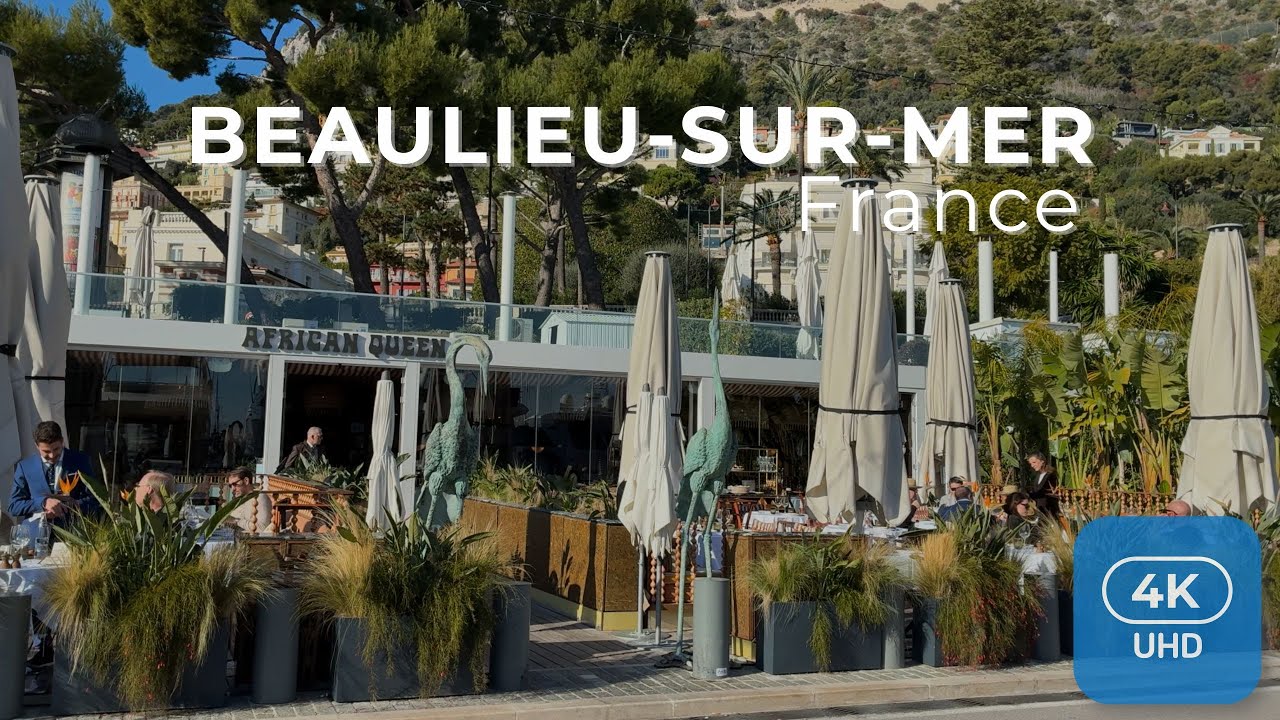 🇫🇷 Beaulieu-sur-Mer, France | A Walk Under a Gentle Winter Sun | 4K