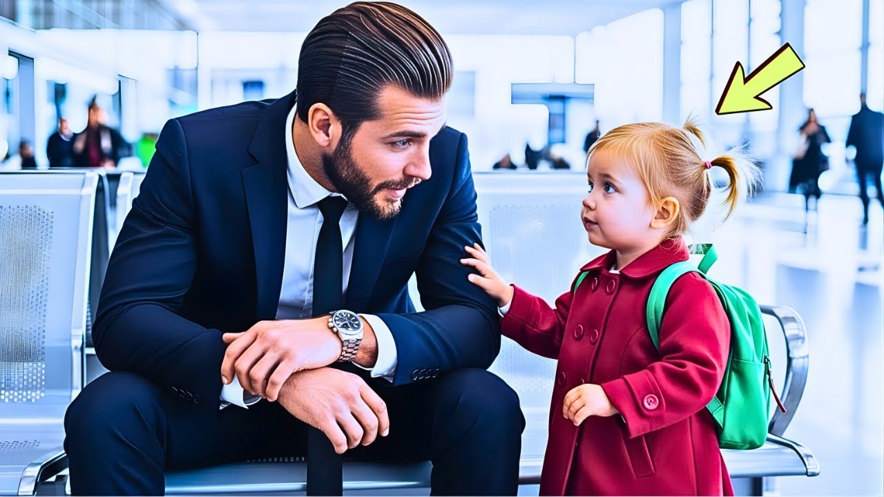 «¿Usted también está perdido?» — preguntó una niña a un millonario solitario en el aeropuerto… y