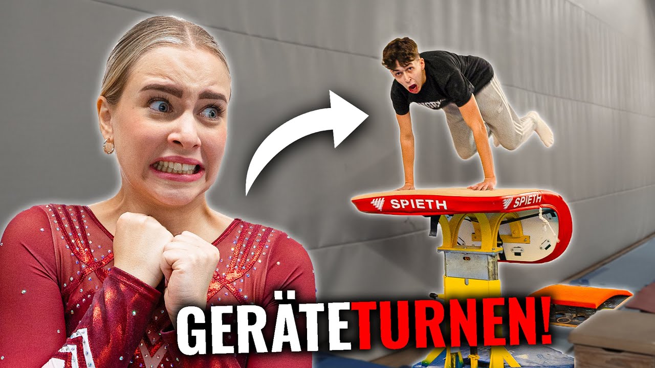 MEIN FREUND PROBIERT GERÄTETURNEN!😳 (fail...) - Itsmisabell