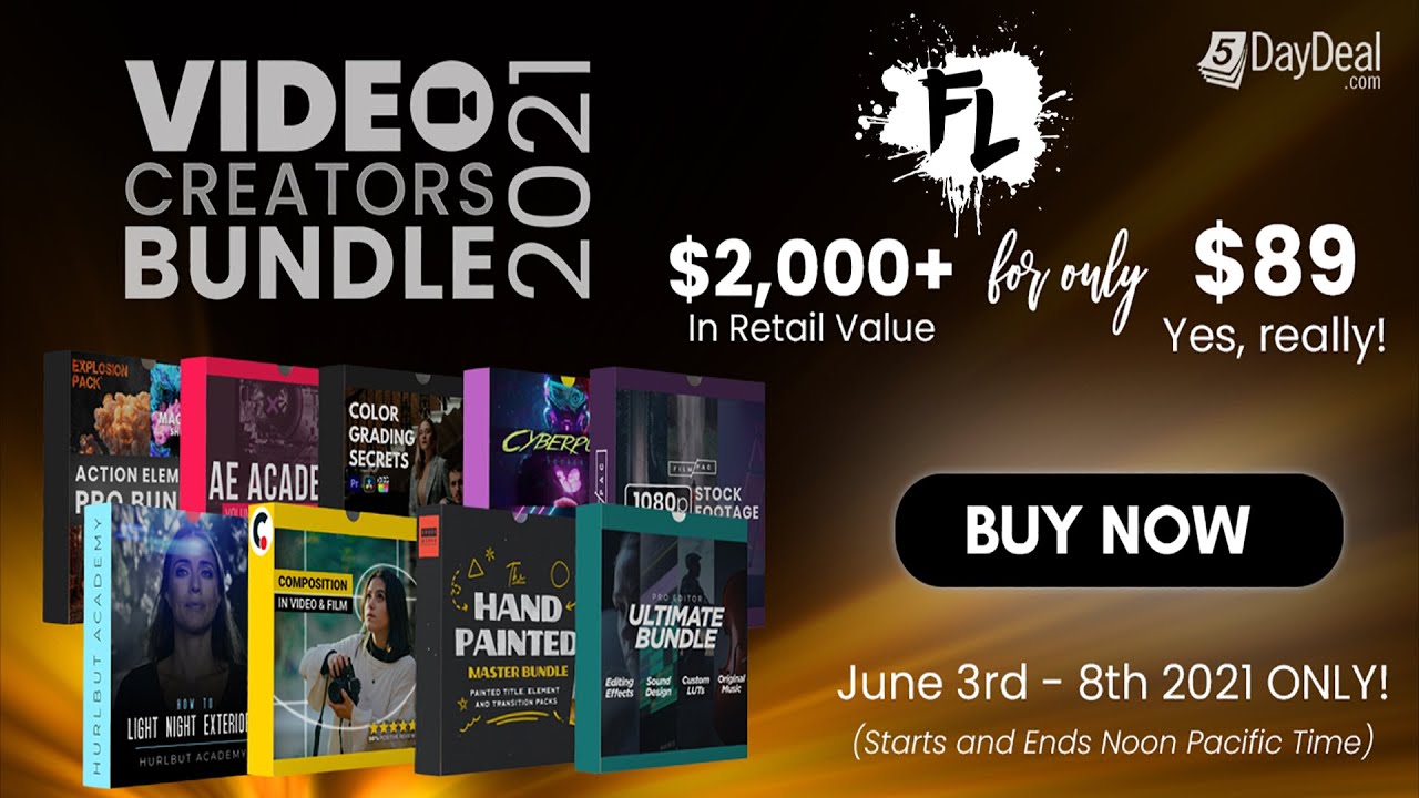5DayDeal 2021 Video Creator Bundle! $2,000 of filmmaker stuff for CHEAP!
