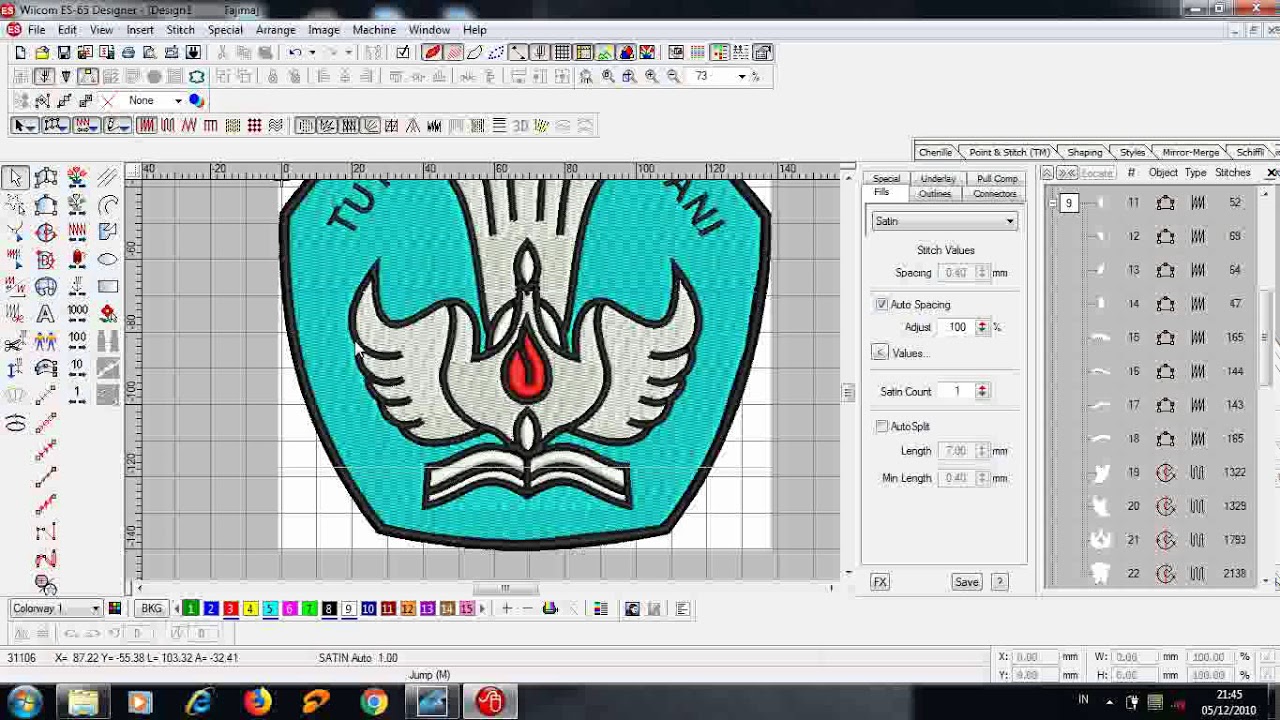 Merubah gambar jpeg atau png menjadi file bordir - Tutorial Wilcom