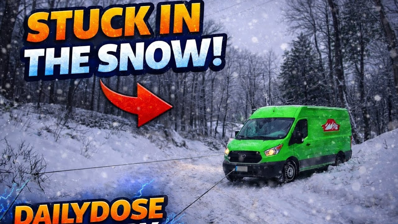 Van Stuck on a Snowy Hill in Upstate NY