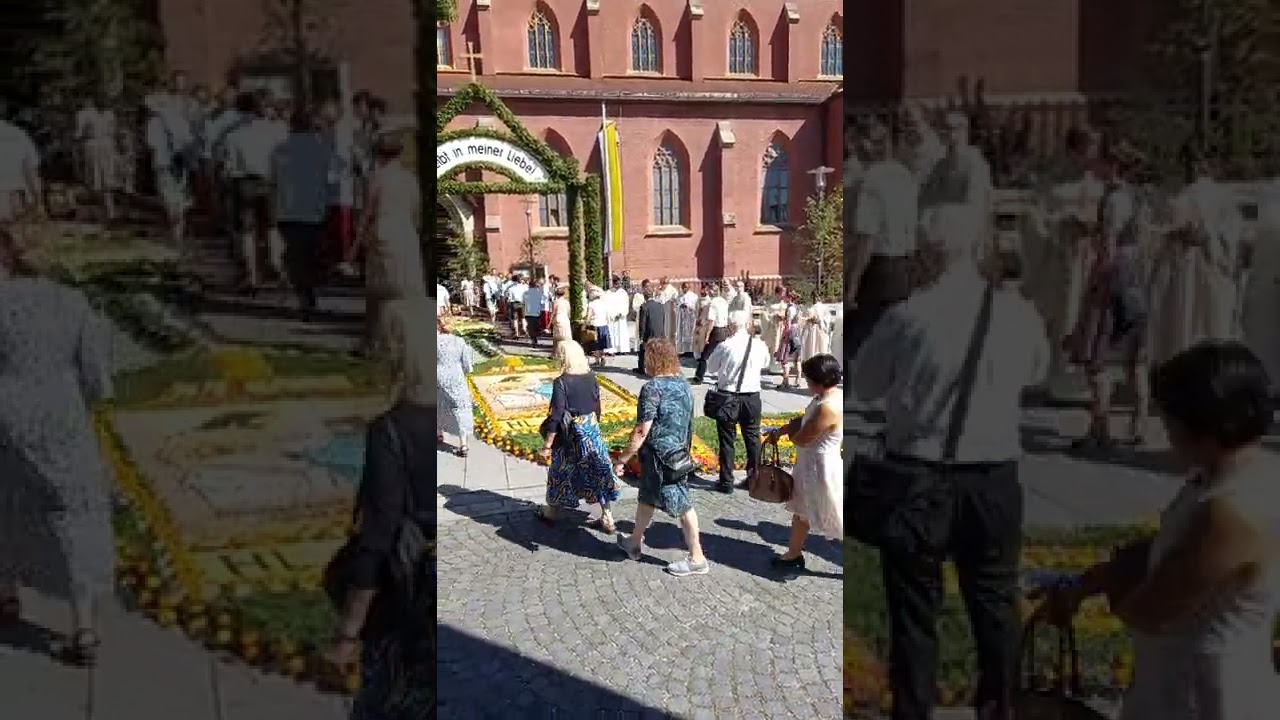 Kirchenzug der Primizianten in Pfeffenhausen am 3.7.22