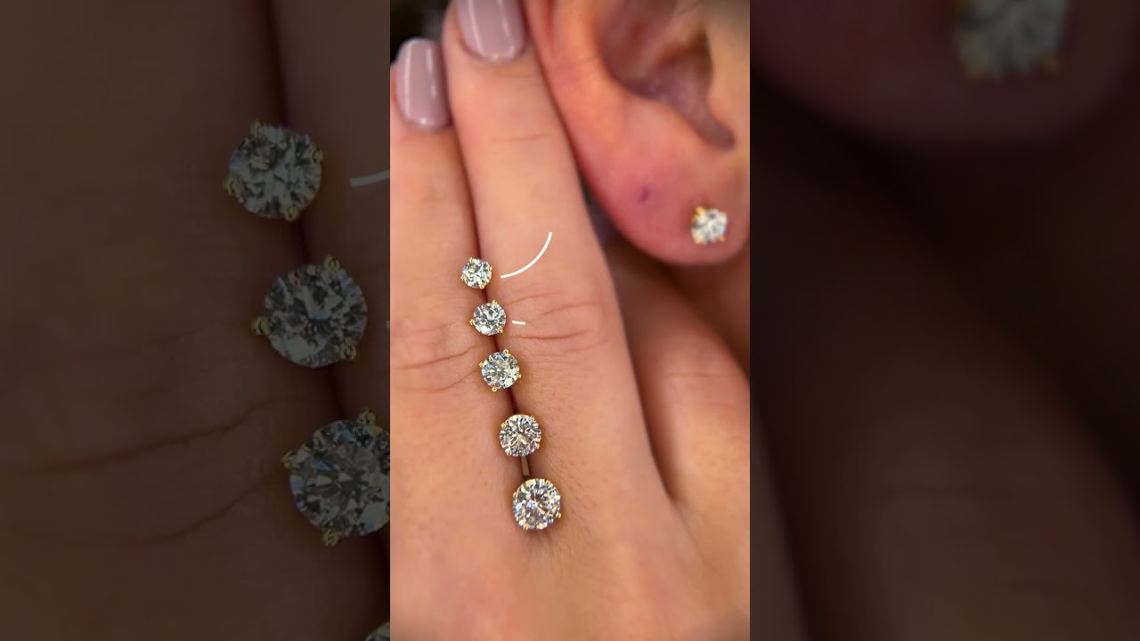 Diamond Studs by Size 0.5ct to 2ct