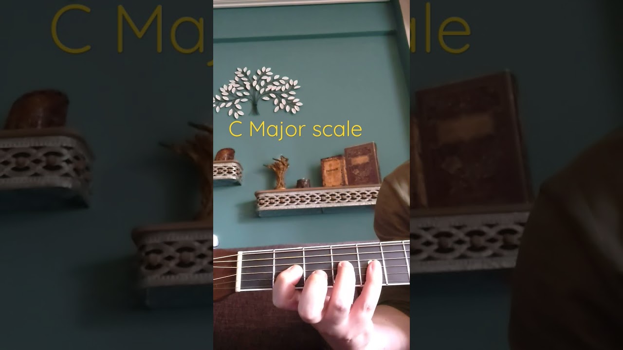 Guitar lesson..C Major scale #short