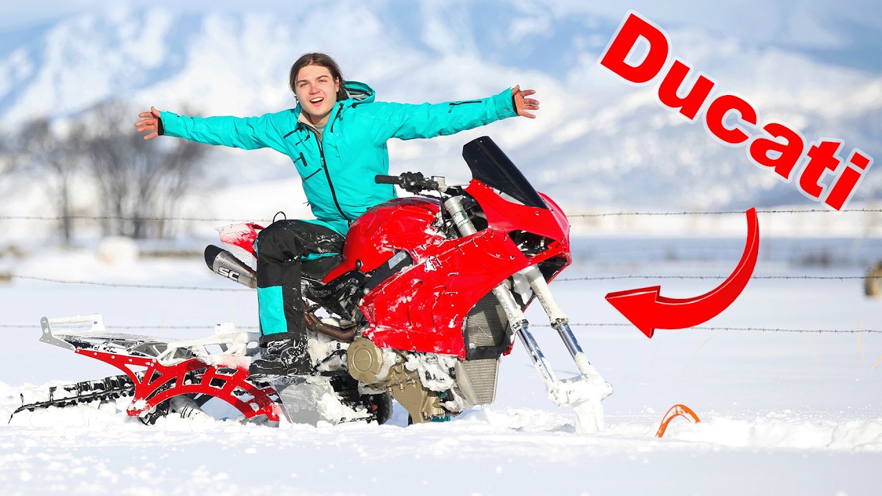 I Built The Worlds Fastest Snow Bike! 2024 Ducati V4