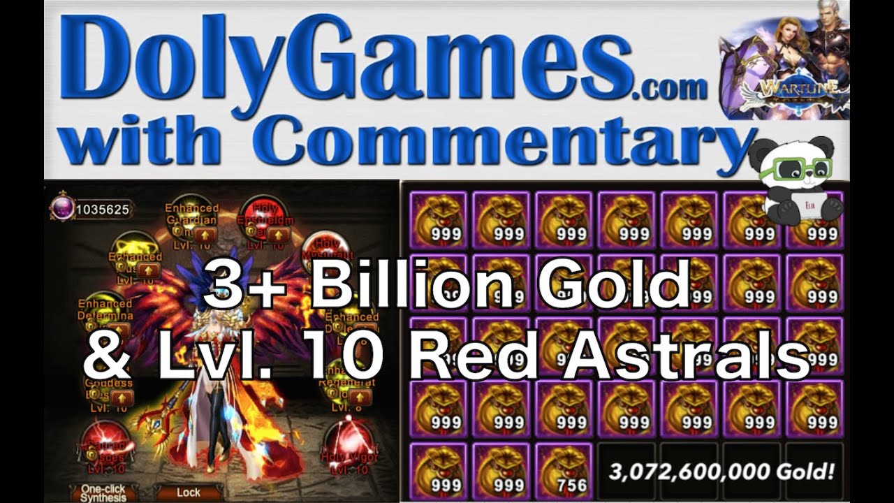 ➜ Wartune Character Upgrade | Level 10 Red Astrals + 3 Billion Gold Compensation