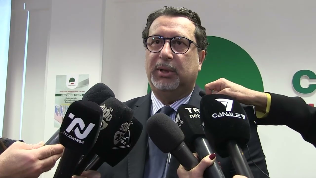 CISL Puglia il Seg. Gen. Castellucci Regione Puglia: Subito un patto sociale per rilanciare sviluppo